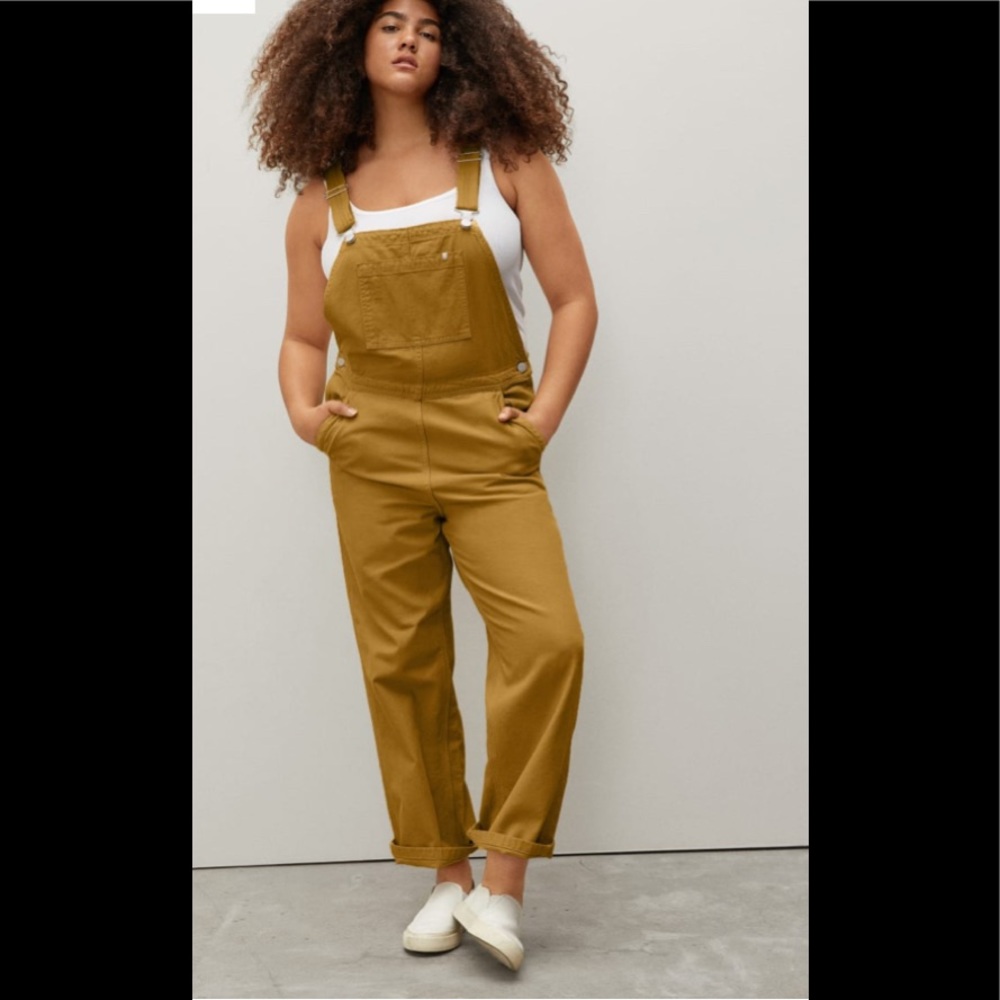 Everlane Canvas Overalls - Mustard - Size 0